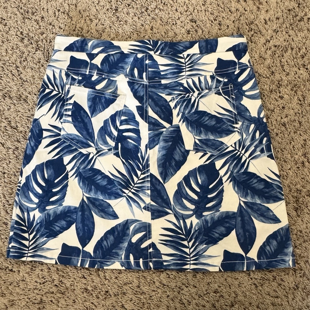 Hearts of Palm Floral Print Skirt Blue Women's 10 Golf Tennis‎ Activewear